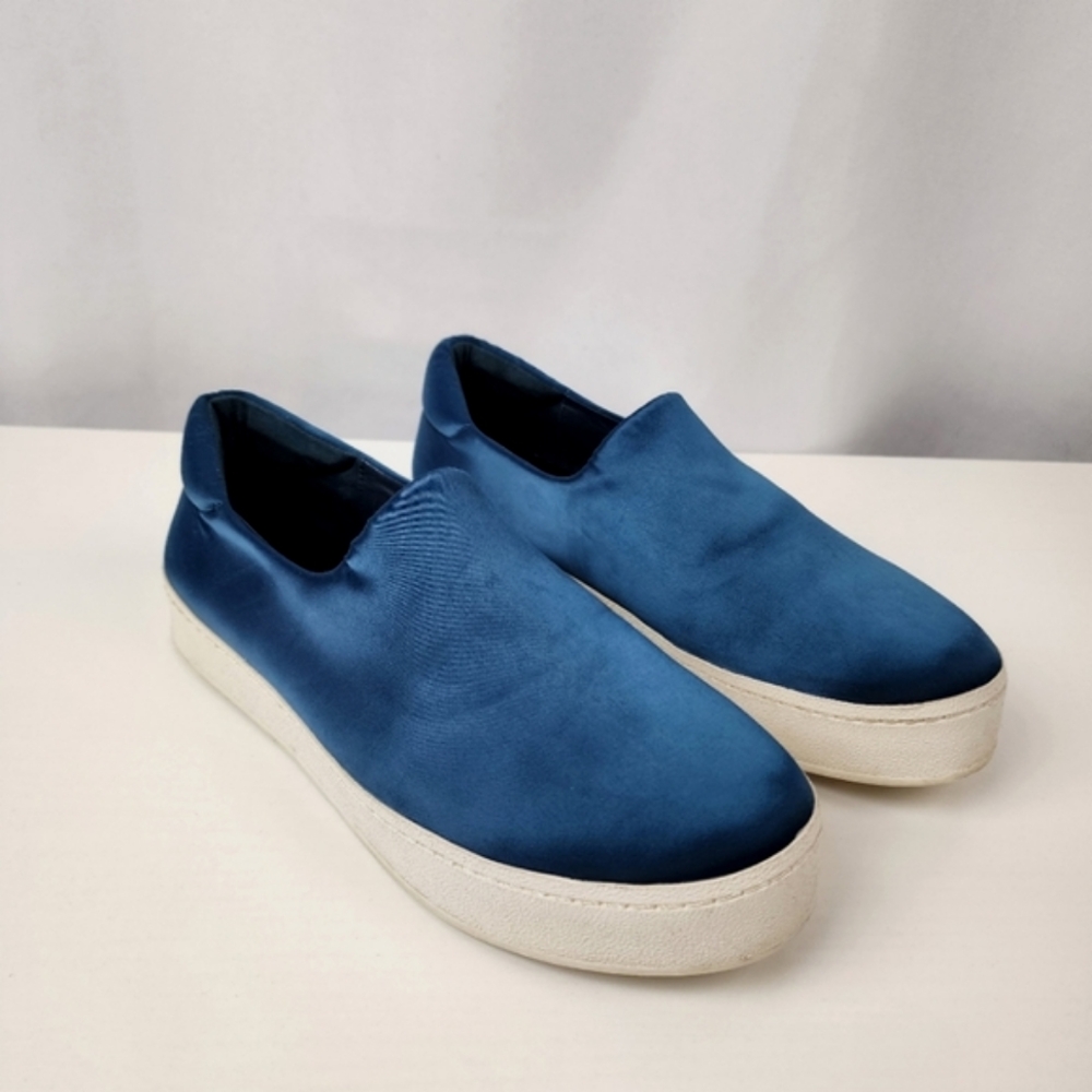 Opening Ceremony Women's Blue Satin Cici Platform Sneakers Size 7 - 7.5
